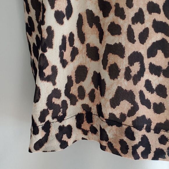 Ganni Mullin Georgette Animal Print Blouse - Size 36 - Picture 5 of 12